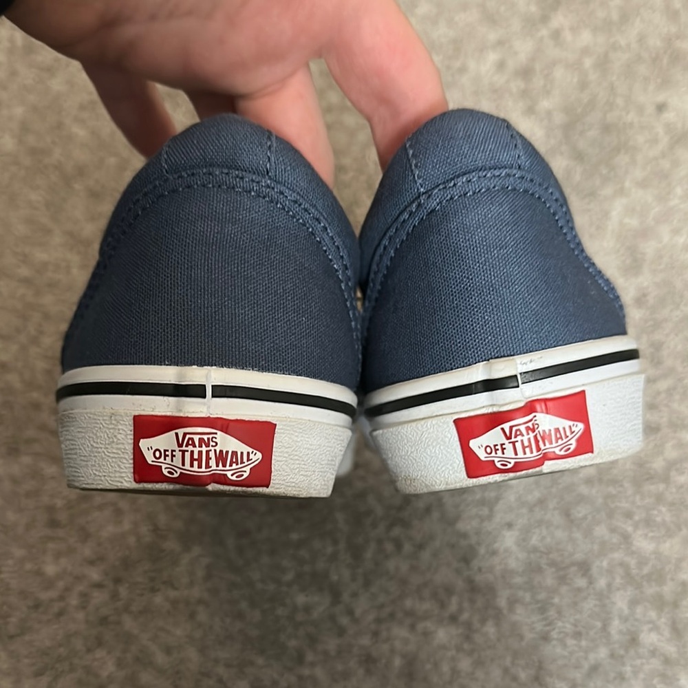 Vans Kid’s Blue and White Sneakers - Picture 3 of 5